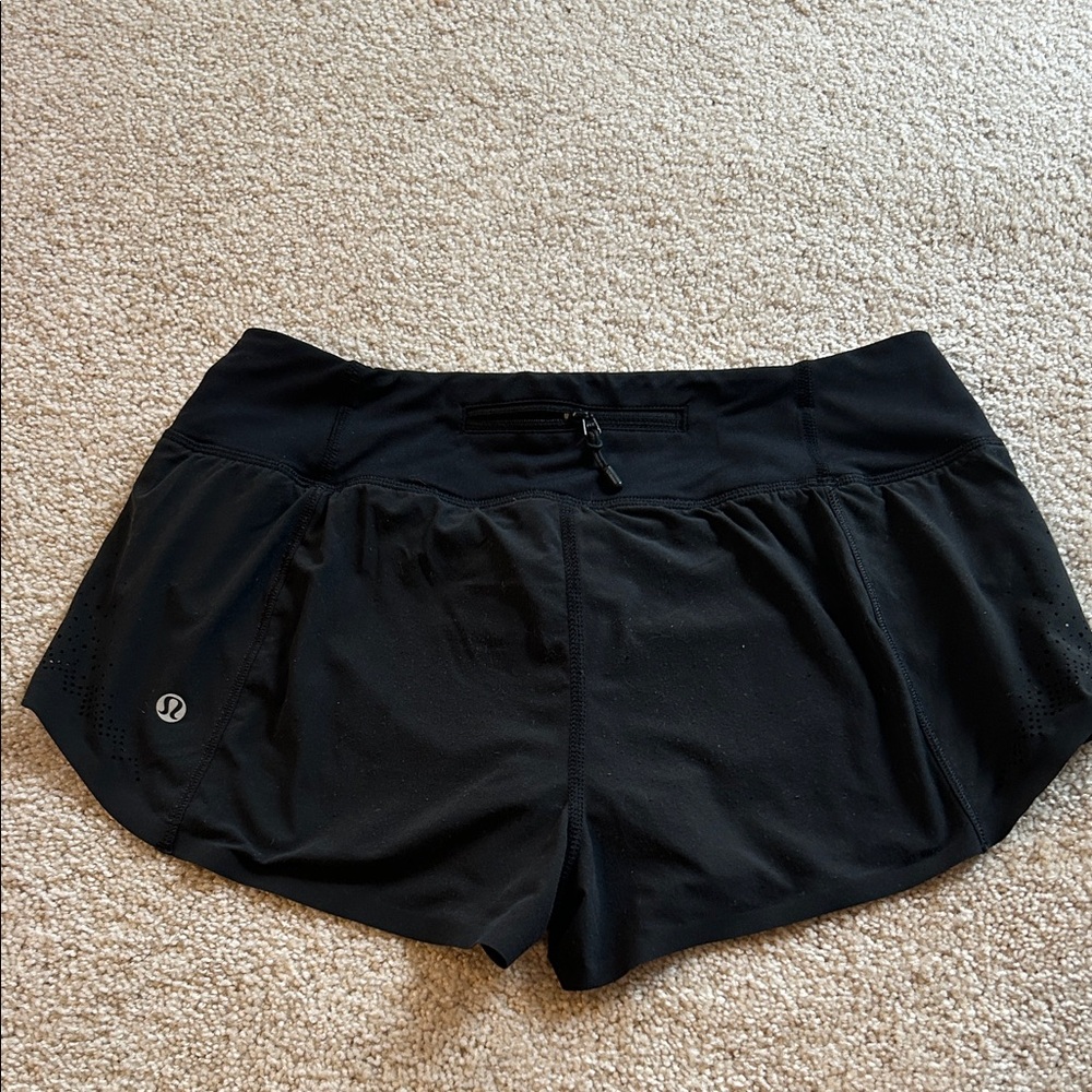 lululemon athletica Women's Running Black Athletic Shorts